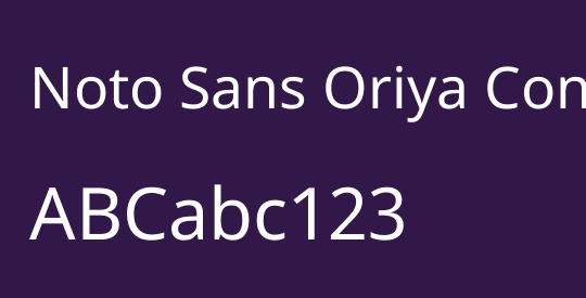 Noto Sans Oriya Condensed