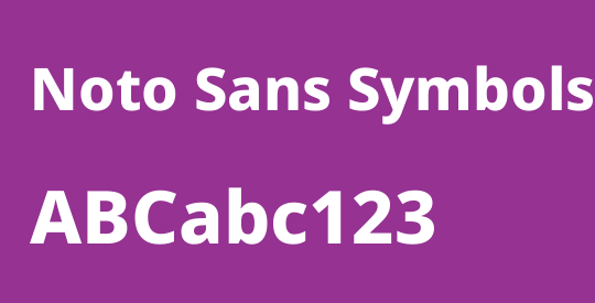 Noto Sans Symbols ExtraBold