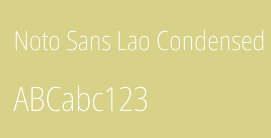 Noto Sans Lao Condensed ExtraLight
