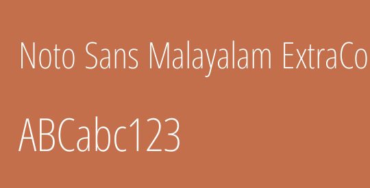 Noto Sans Malayalam ExtraCondensed ExtraLight