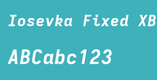 Iosevka Fixed XBdEx