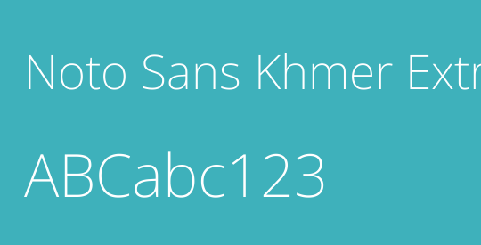 Noto Sans Khmer ExtraLight