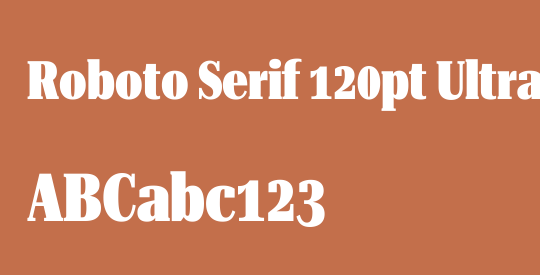 Roboto Serif 120pt UltraCondensed Black