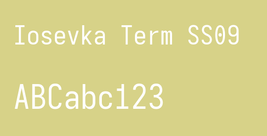 Iosevka Term SS09