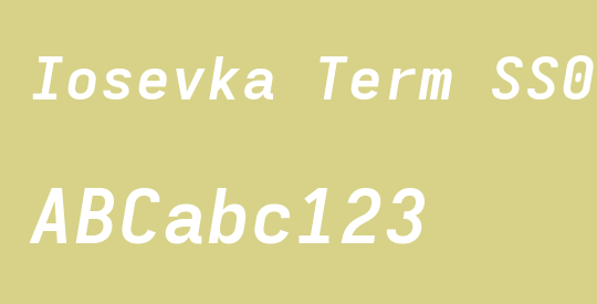 Iosevka Term SS06 Extended
