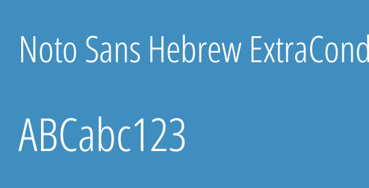 Noto Sans Hebrew ExtraCondensed Light