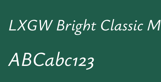 LXGW Bright Classic Medium
