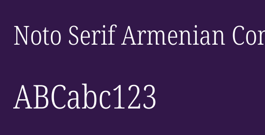 Noto Serif Armenian Condensed Light
