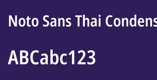 Noto Sans Thai Condensed SemiBold