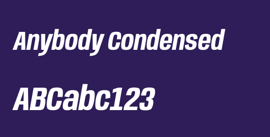 Anybody Condensed