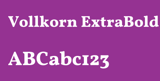 Vollkorn ExtraBold