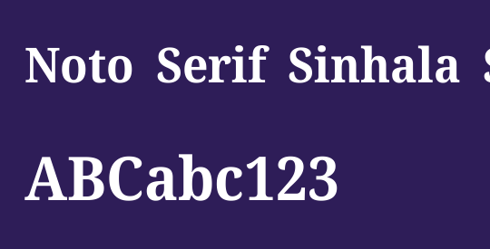 Noto Serif Sinhala SemiCondensed