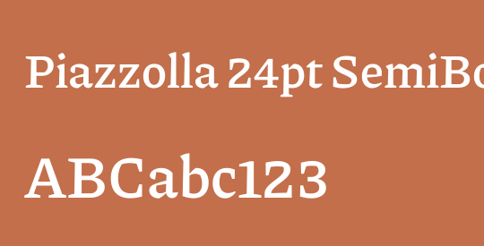 Piazzolla 24pt SemiBold
