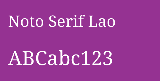 Noto Serif Lao