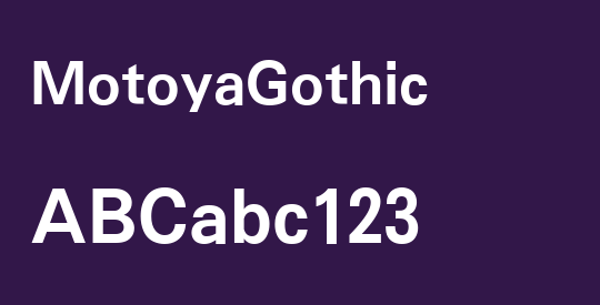 MotoyaGothic
