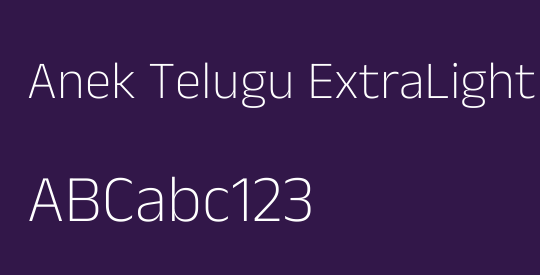 Anek Telugu ExtraLight