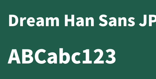 Dream Han Sans JP
