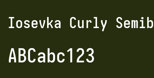 Iosevka Curly Semibold