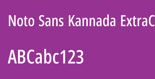 Noto Sans Kannada ExtraCondensed Medium