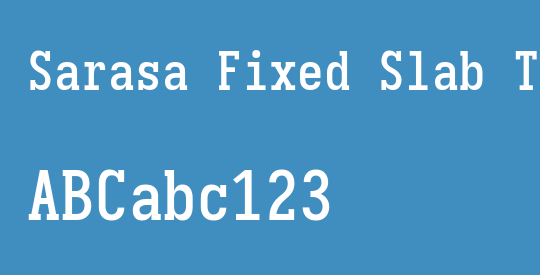 Sarasa Fixed Slab TC Semibold