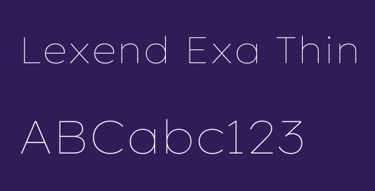 Lexend Exa Thin