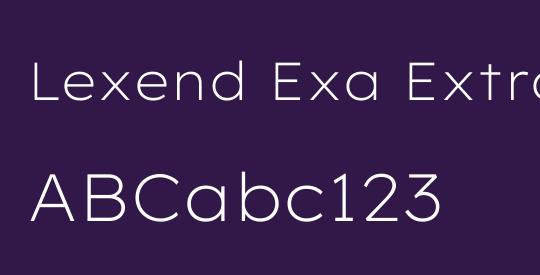 Lexend Exa ExtraLight