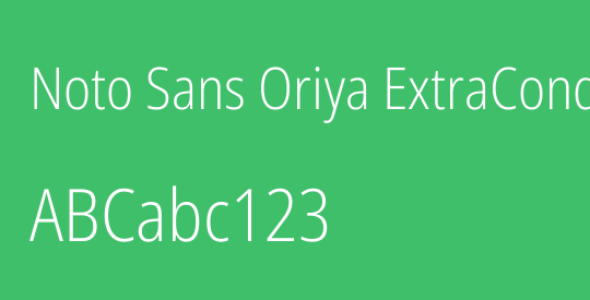 Noto Sans Oriya ExtraCondensed ExtraLight