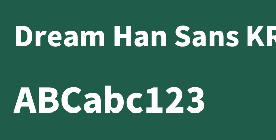 Dream Han Sans KR