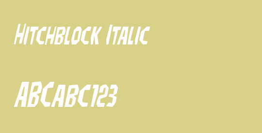 Hitchblock Italic