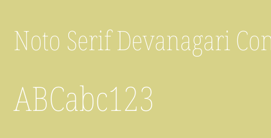 Noto Serif Devanagari Condensed Thin