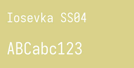 Iosevka SS04