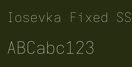Iosevka Fixed SS01 ThEx
