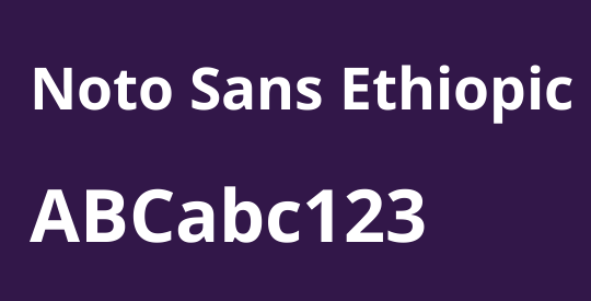 Noto Sans Ethiopic