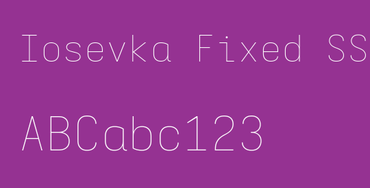 Iosevka Fixed SS07 ThEx