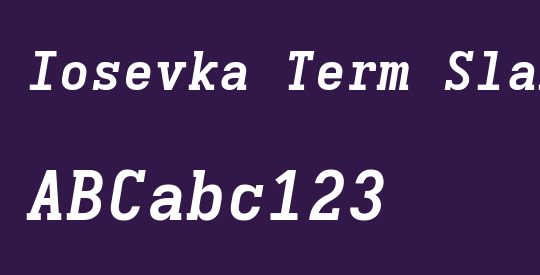Iosevka Term Slab ExObl