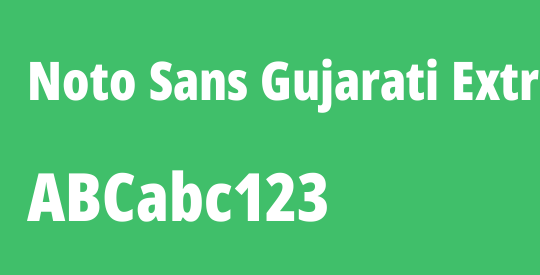 Noto Sans Gujarati ExtraCondensed Black