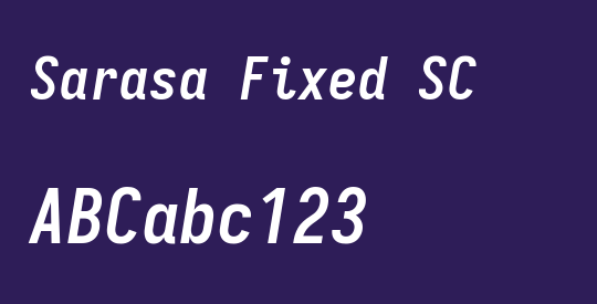 Sarasa Fixed SC