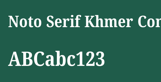 Noto Serif Khmer Condensed