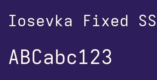 Iosevka Fixed SS03 Extended