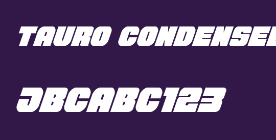 Tauro Condensed Italic