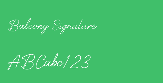 Balcony Signature