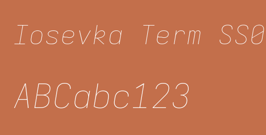 Iosevka Term SS03 ThEx