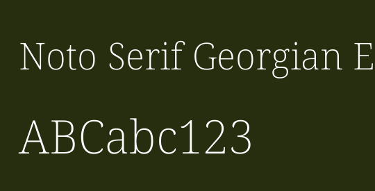 Noto Serif Georgian ExtraLight