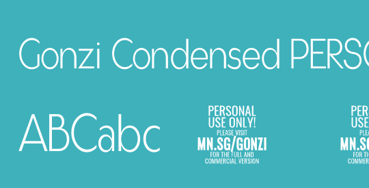Gonzi Condensed PERSONAL USE Light