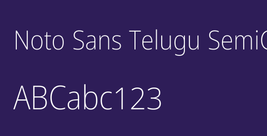 Noto Sans Telugu SemiCondensed ExtraLight