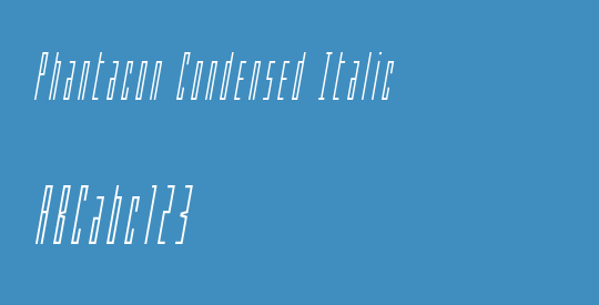 Phantacon Condensed Italic