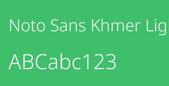 Noto Sans Khmer Light