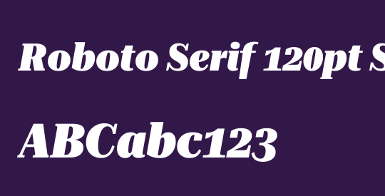 Roboto Serif 120pt SemiCondensed Black