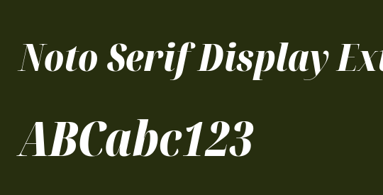 Noto Serif Display ExtraCondensed Black
