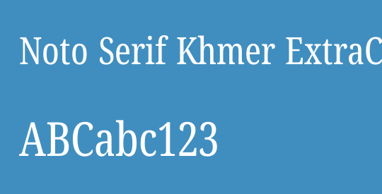 Noto Serif Khmer ExtraCondensed